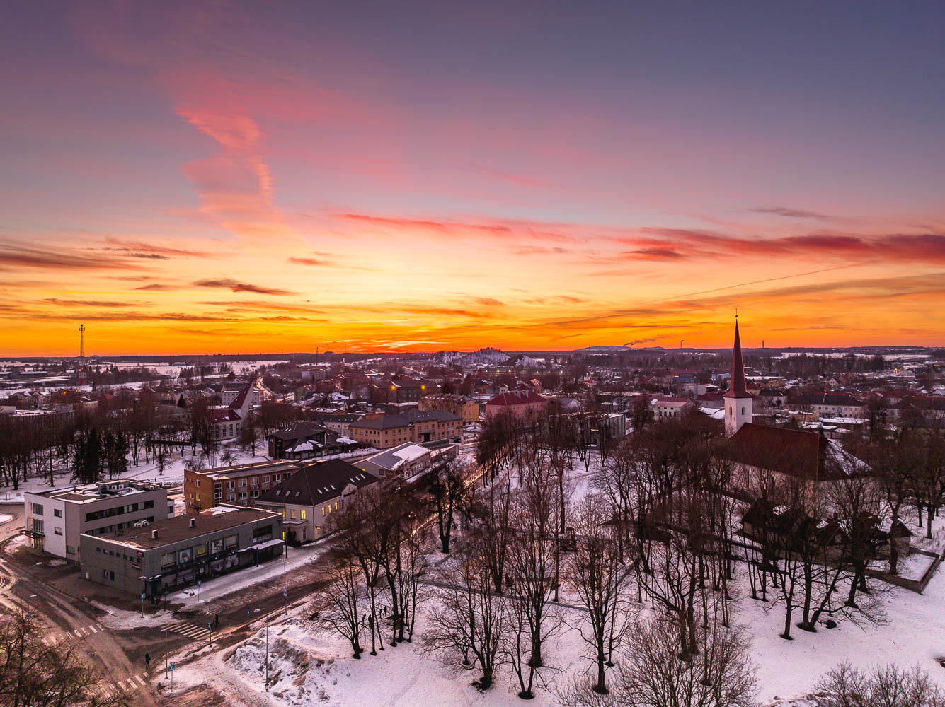Jõhvi city witner sunset - Arvo Juhkov Originals